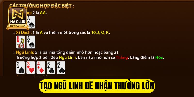 Tạo ngũ linh để nhận thưởng lớn